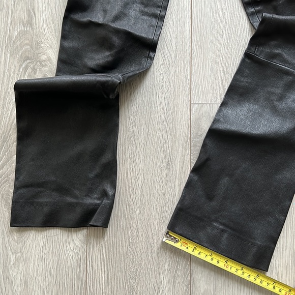 The Row 100% Real Lamb Black Leather Skinny Pants Pristine Shape - Picture 6 of 8